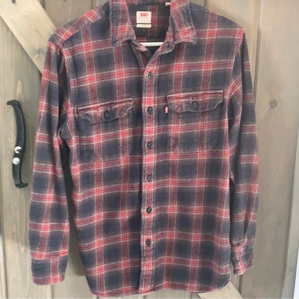 Levi's Red and Blue Plaid Shirt